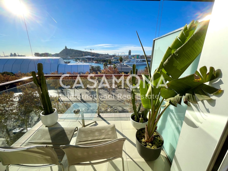 Fantastisk 1 værelses penthouse med udsigt over Barcelona