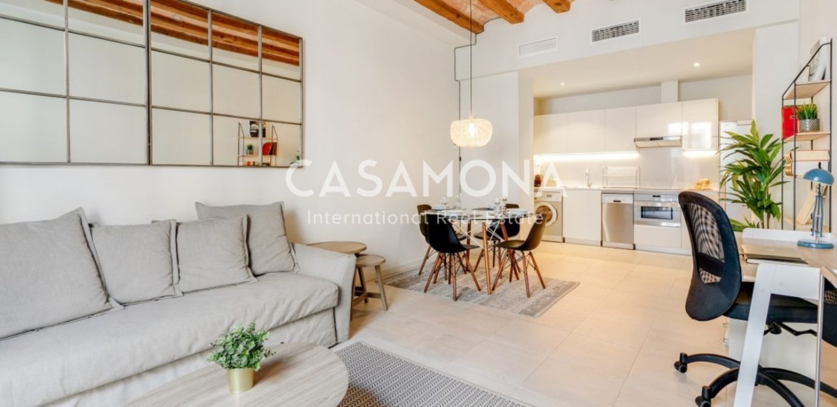 Appartement moderne de 1 chambre avec balcons et terrasse dans un immeuble rénové Appartement moderne de 1 chambre avec balcons et terrasse dans un immeuble rénové