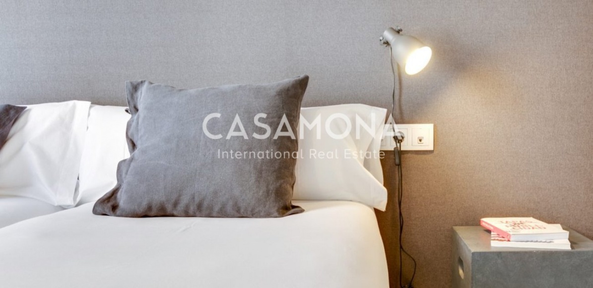 Moderno apartamento de 1 dormitorio con balcones y terraza en un edificio renovado