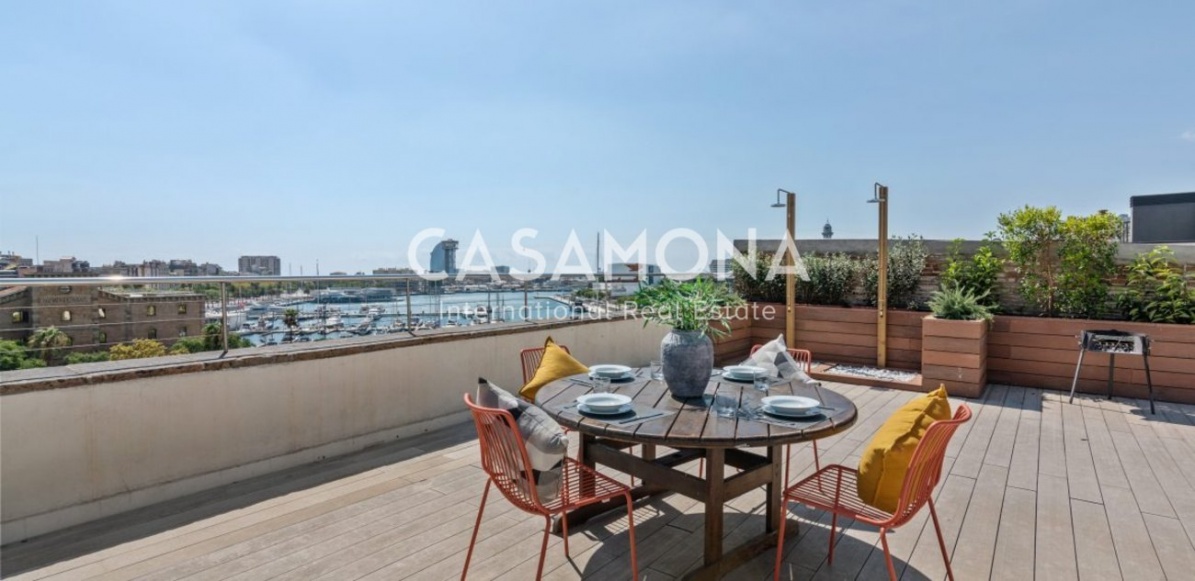 Appartement moderne de 1 chambre avec balcons et terrasse dans un immeuble rénové Appartement moderne de 1 chambre avec balcons et terrasse dans un immeuble rénové
