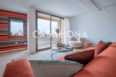 Apartamento de diseño de 2 dormitorios con balcón y vistas espectaculares en la Barceloneta