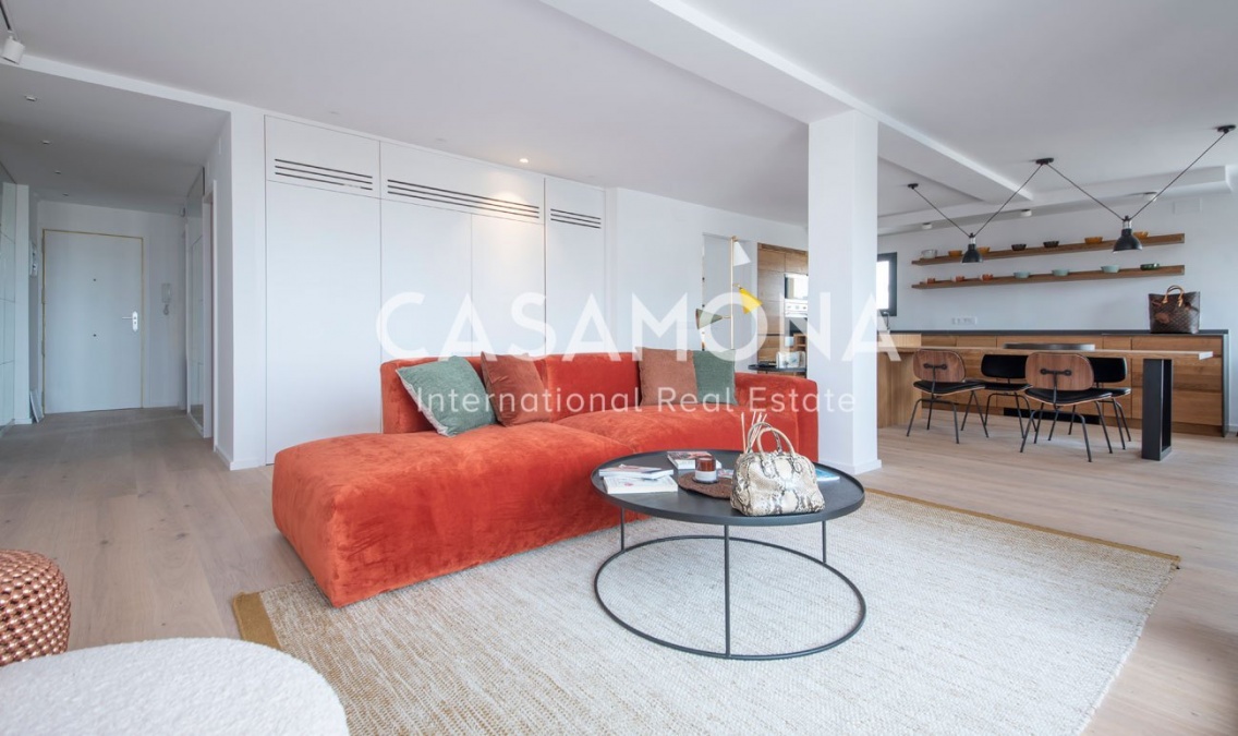 Appartamento di design con 2 camere da letto e balcone e vista spettacolare a Barceloneta