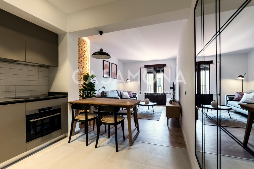 Apartament modern i totalment equipat de 2 dormitoris amb enorme terrassa privada Apartament modern i totalment equipat de 2 dormitoris amb enorme terrassa privada