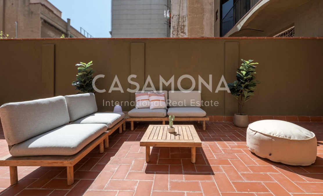 Apartament modern i totalment equipat de 2 dormitoris amb enorme terrassa privada Apartament modern i totalment equipat de 2 dormitoris amb enorme terrassa privada