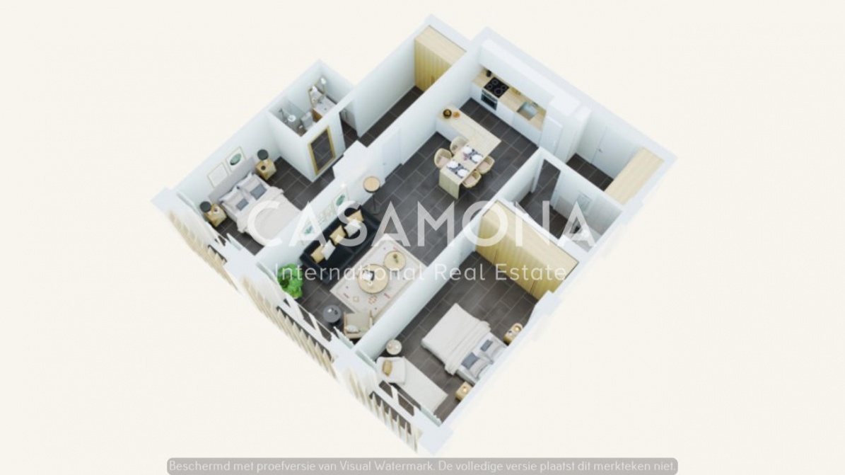 Moderno 2 amplios dormitorios y 2 baños en Poble nou