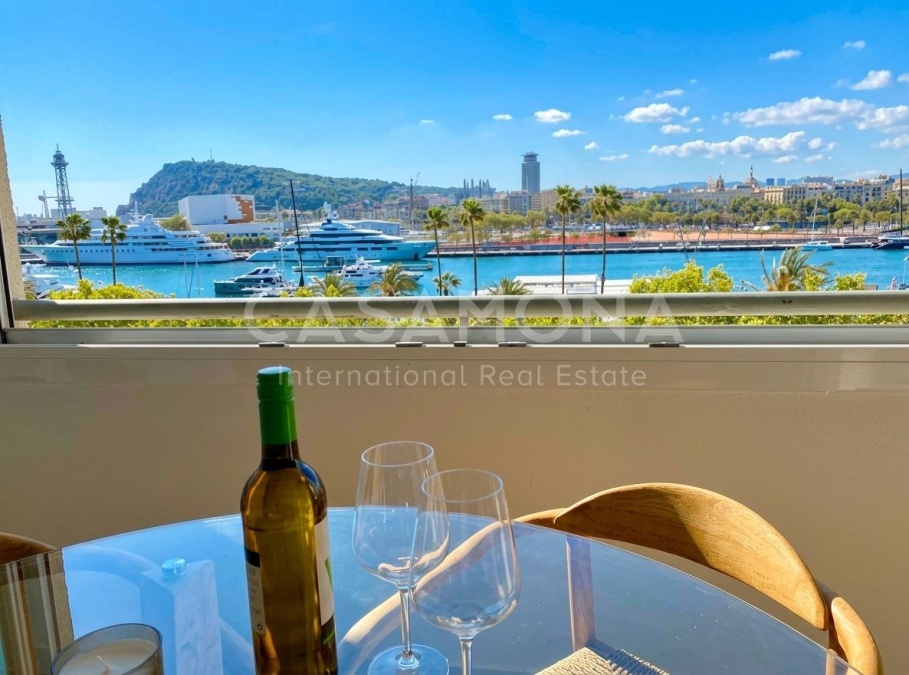 Apartament de luxe, residència exclusiva a la vora del mar amb vistes panoràmiques al port - terrassa i ascensor