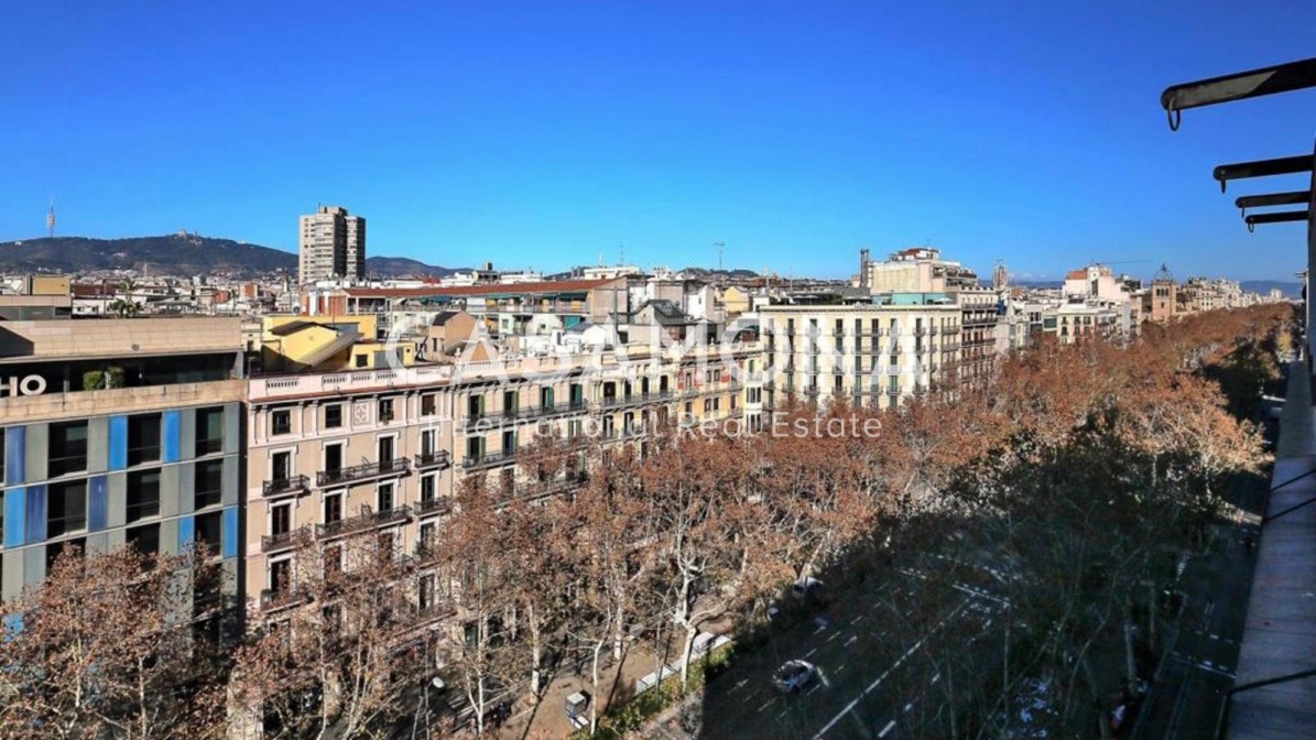 Penthouse élégant avec une terrasse privée offrant des vues panoramiques