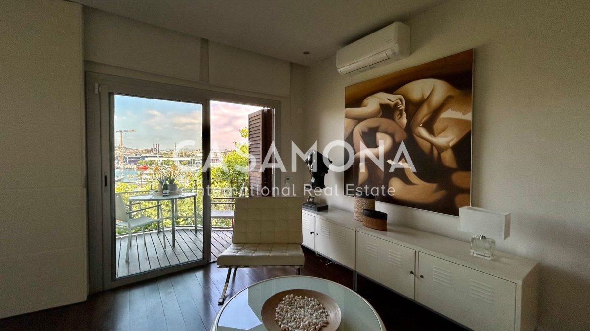 Moderno Apartamento de 1 Dormitorio con Vistas al Mar en Port Vell Moderno Apartamento de 1 Dormitorio con Vistas al Mar en Port Vell