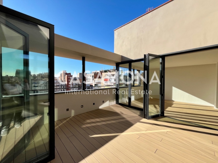 Luxuriöses Penthouse mit mehreren Terrassen an der Rambla Cataluña