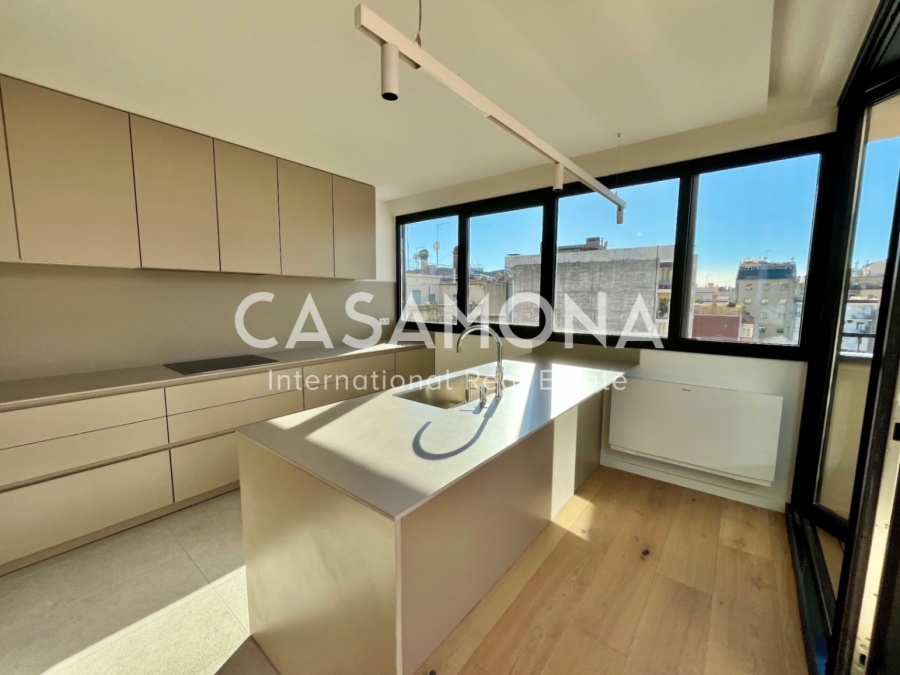 Luxuriöses Penthouse mit mehreren Terrassen an der Rambla Cataluña