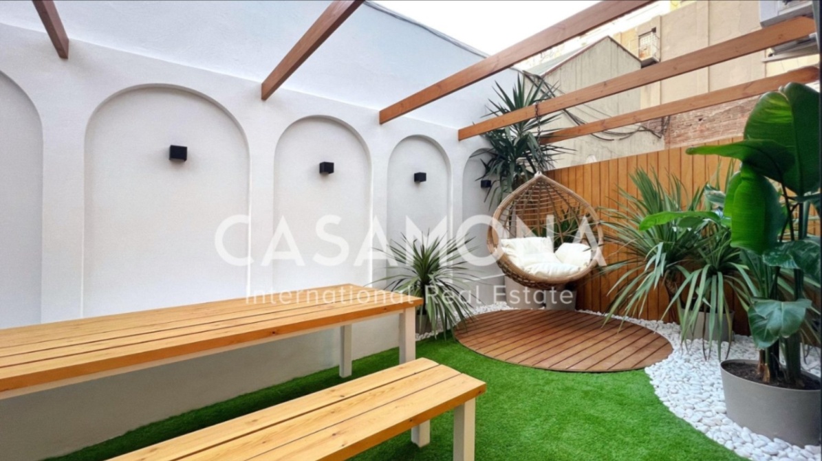 Elegant 3-roms leilighet med stor privat terrasse i Eixample Esquerra