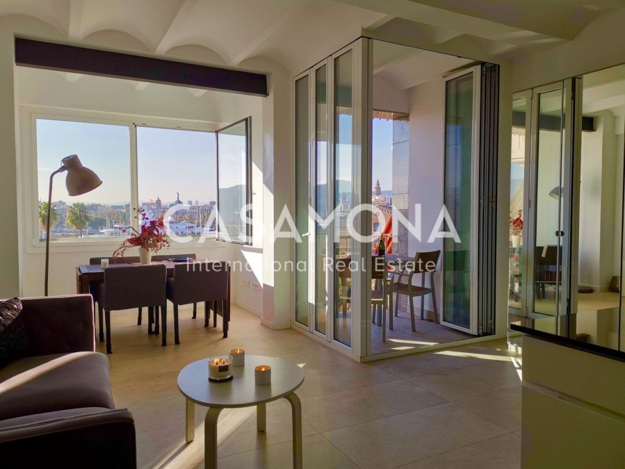 Modern 2 Bedroom Apartment in Barceloneta with Panoramic Sea Views