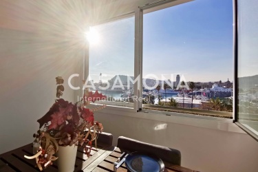Modern lägenhet med 2 sovrum i Barceloneta med panoramautsikt över havet
