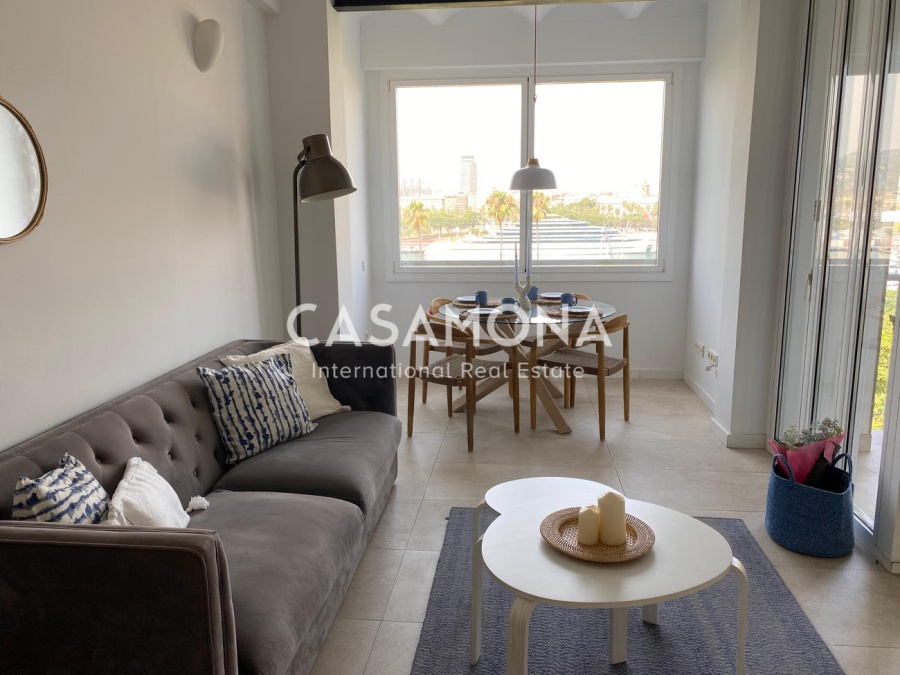 Moderno apartamento de 2 dormitorios en la Barceloneta con vistas panorámicas al mar Moderno apartamento de 2 dormitorios en la Barceloneta con vistas panorámicas al mar