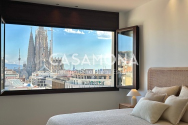 Lujoso apartamento con vistas panorámicas al horizonte de la Sagrada Familia