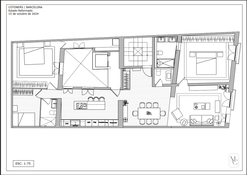 (VENDU) Appartement de 3 Chambres Entièrement Rénové avec Éléments Catalans Traditionnels à El Born (VENDU) Appartement de 3 Chambres Entièrement Rénové avec Éléments Catalans Traditionnels à El Born