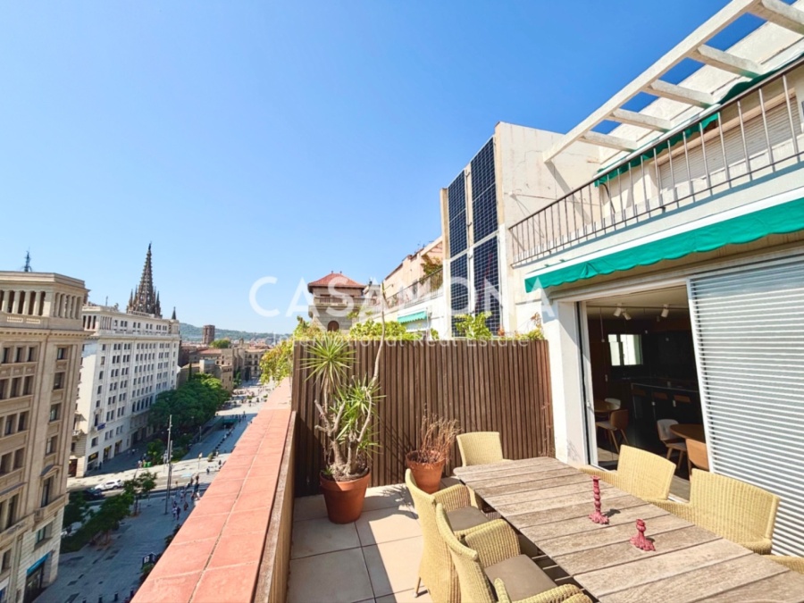 (SOLD) Luxurious 3-Bedroom Apartment with a Private Terrace next to Via Laietana 