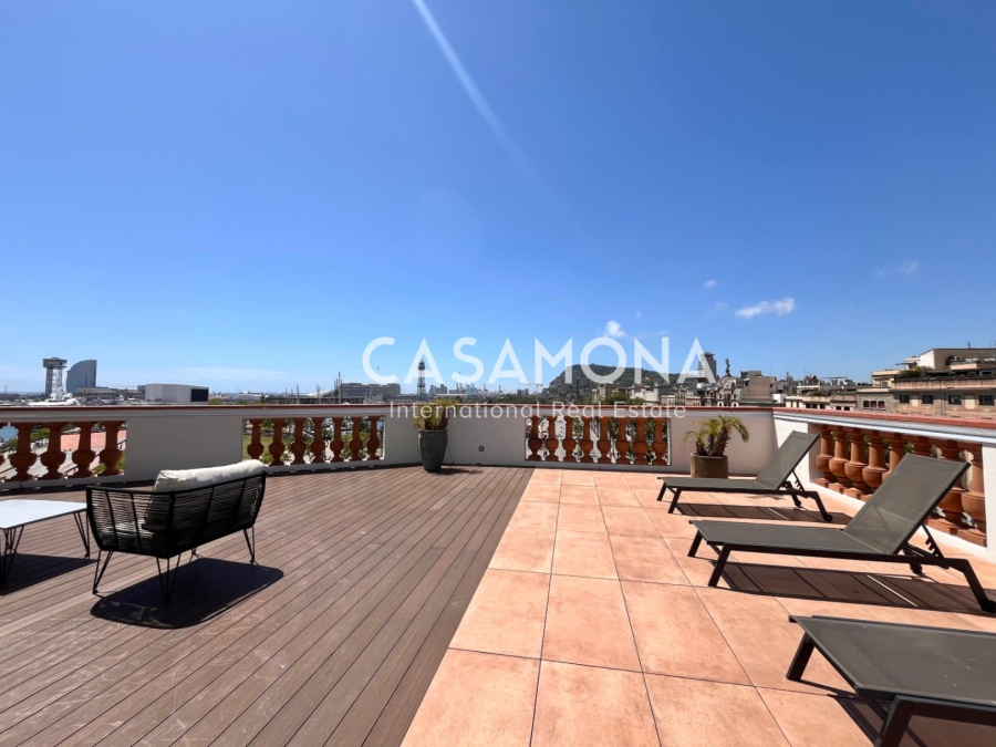 Premium Renovated Apartment with Magnificent Rooftop Pool & Port Views in Barceloneta Premium Renovated Apartment with Magnificent Rooftop Pool & Port Views in Barceloneta