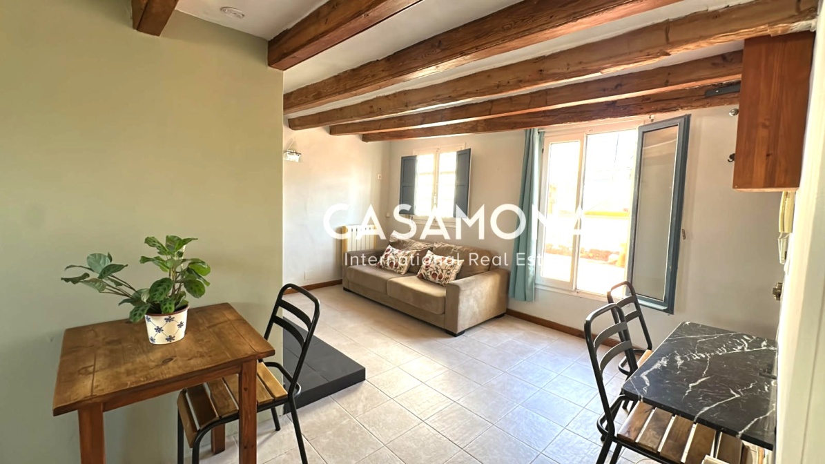 Elegant 1-Bedroom Penthouse with Elevator & Community Terrace in the Heart of The Gothic Quarter 